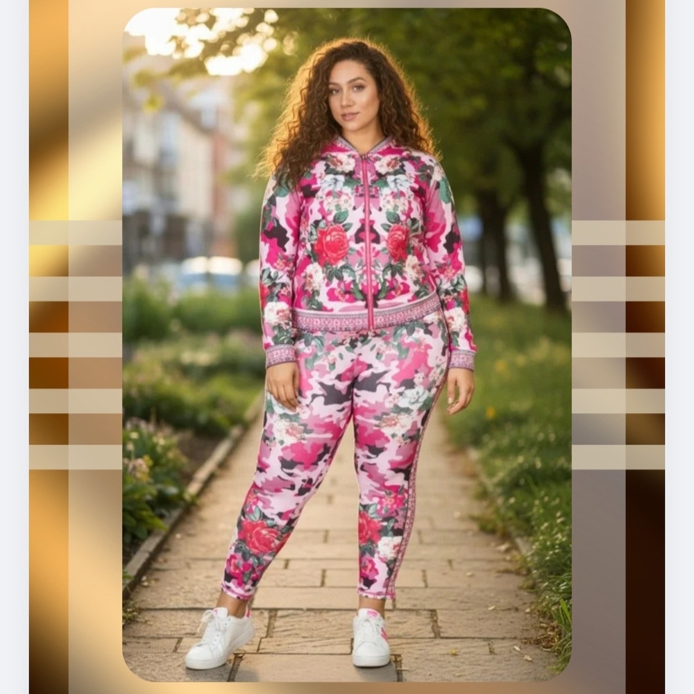 Pink Floral Jogger Set